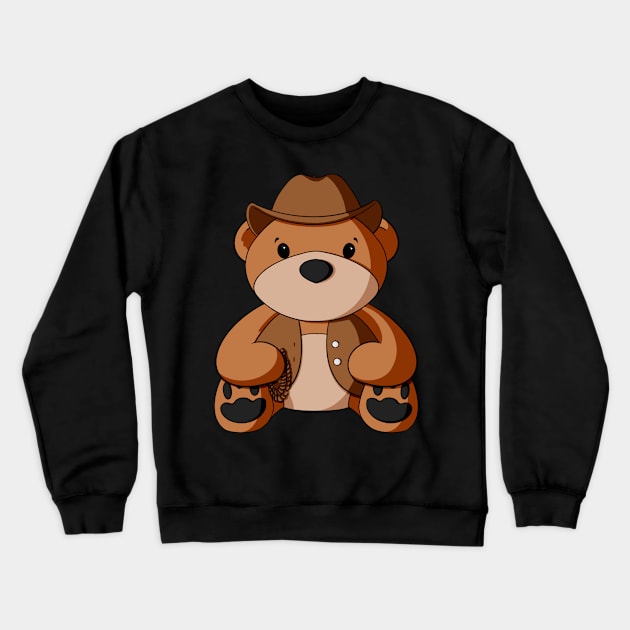 Cowboy Vest Teddy Bear Crewneck Sweatshirt by Alisha Ober Designs